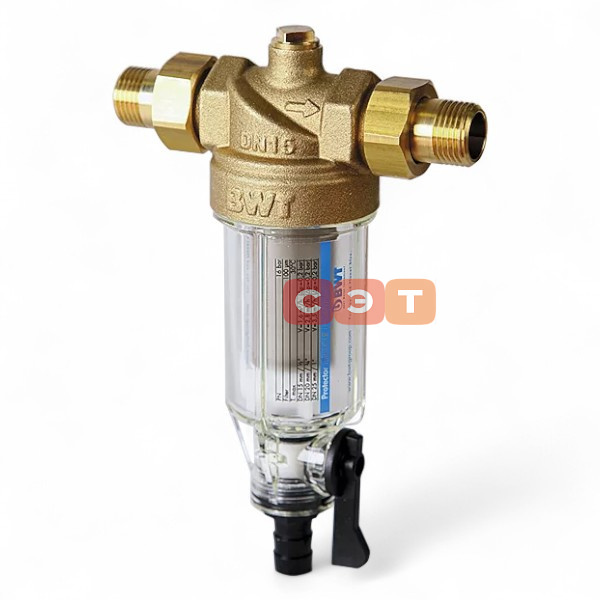 Фильтр промывной BWT Protector mini (пластиковая колба, 100 мкм)   3/4" 