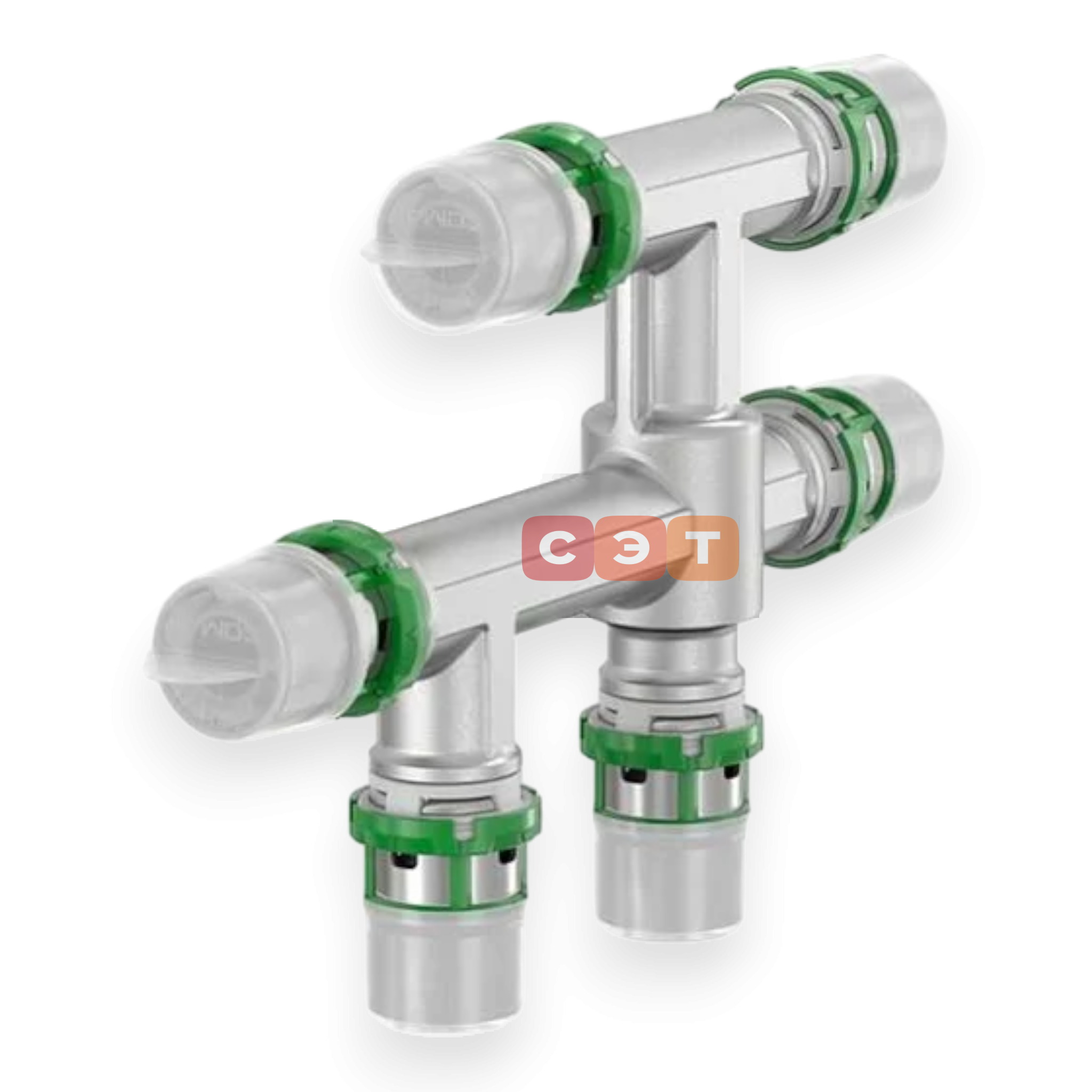 Крестовина SkinPress 20x2 - 16x2 - 16x2 (латунь) COMAP