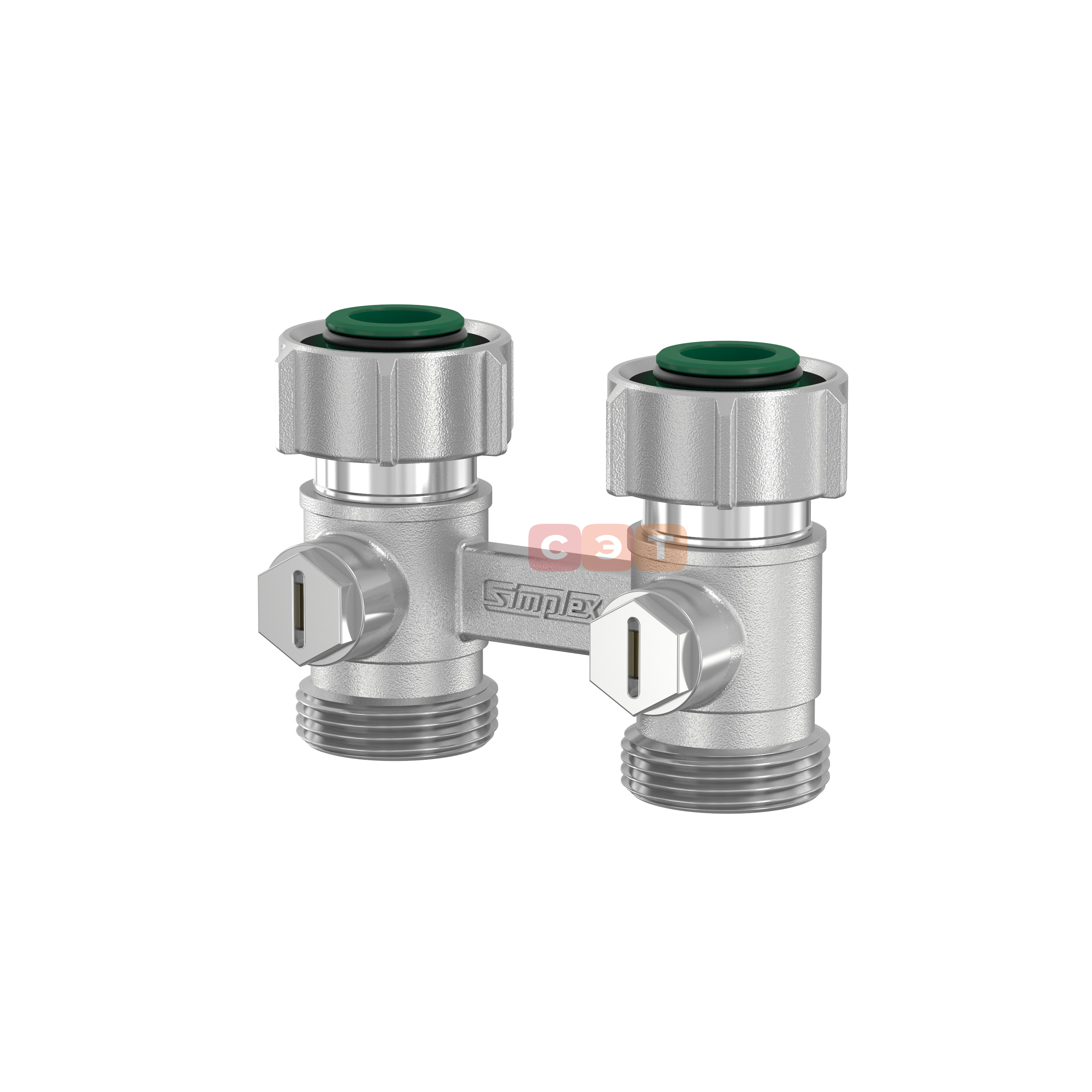 Узел нижнего подключения Exclusive Line D2/50 прямой, 3/4x3/4" c конусными вставками 3/4"