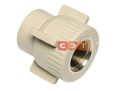 Переход с ВР полипропиленовый серый  Ekoplastik 20x1/2" с крестом