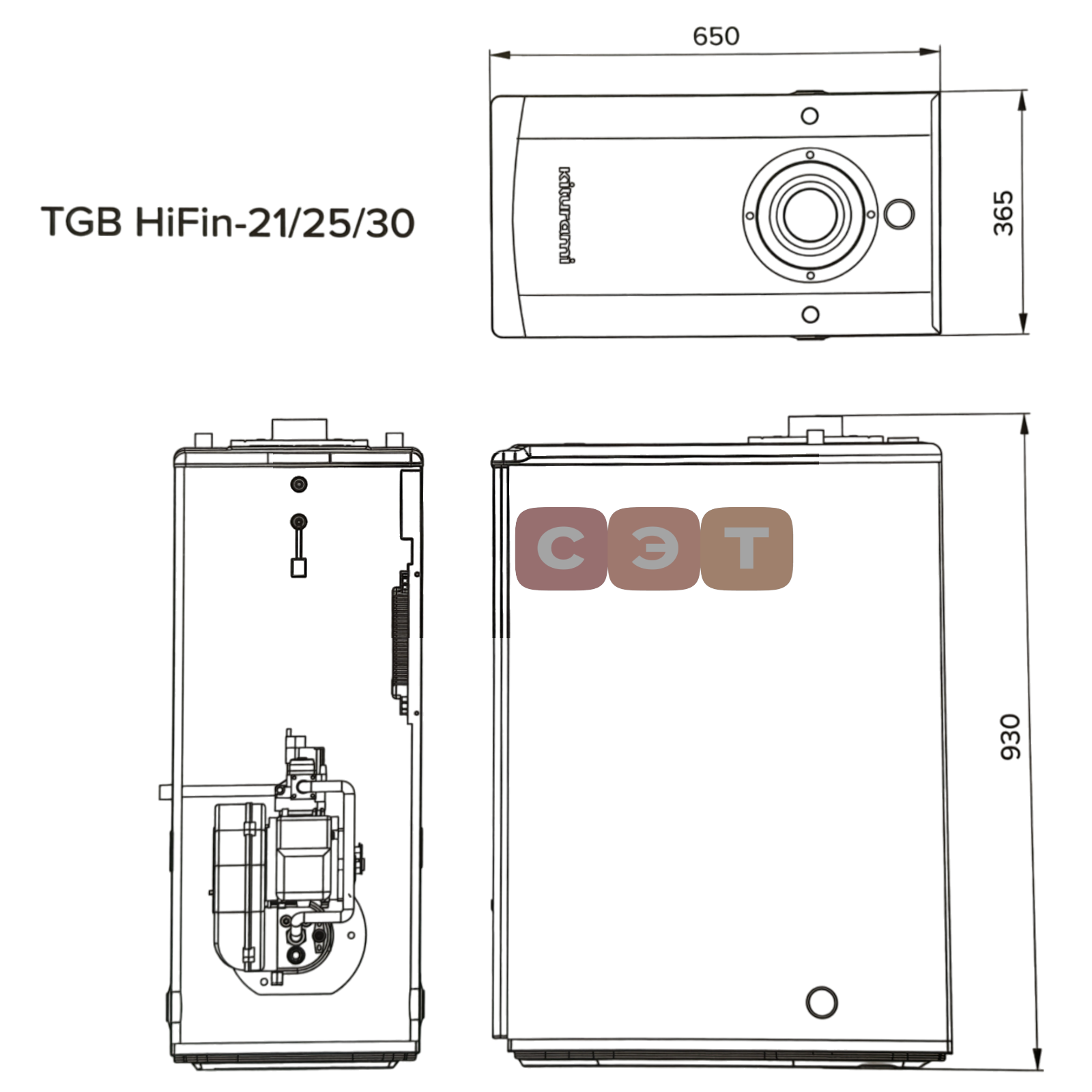 Котел напольный газовый Kiturami  TGB HiFin-30