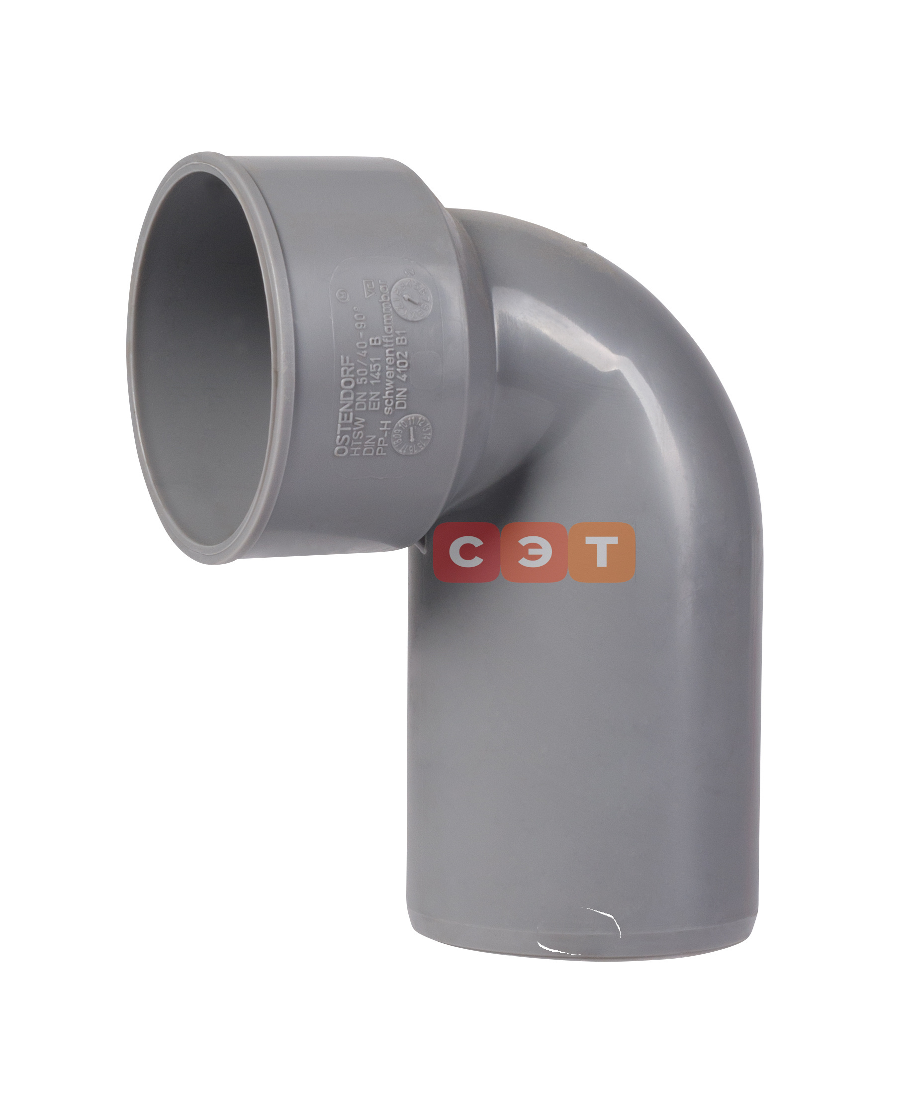 Отвод сифонный 50/40 HTSW (серый )