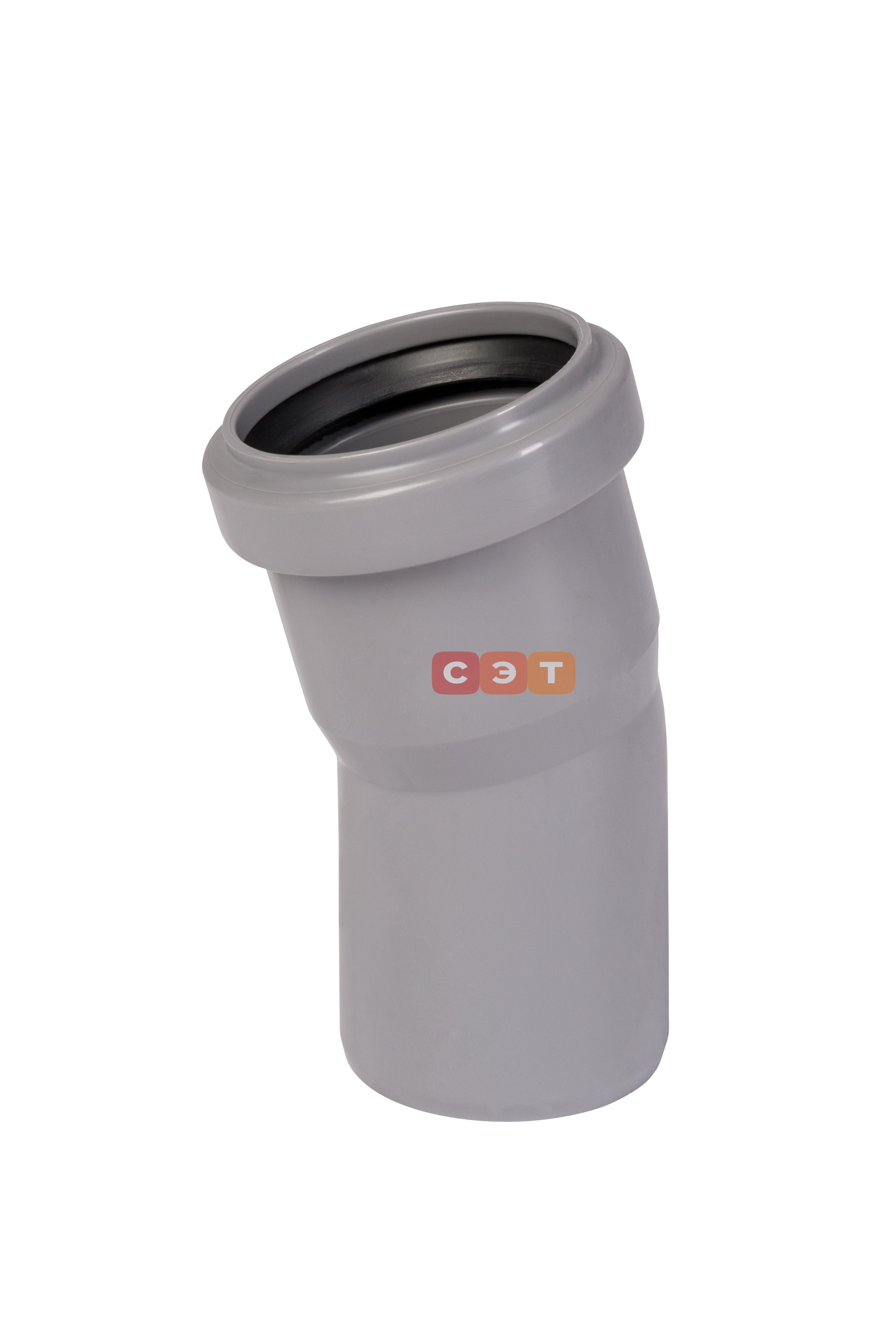 Отвод однораструбный 15* d  50  HTB (серый )