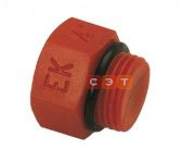 Заглушка пластиковая красная 1/2" Ekoplastik