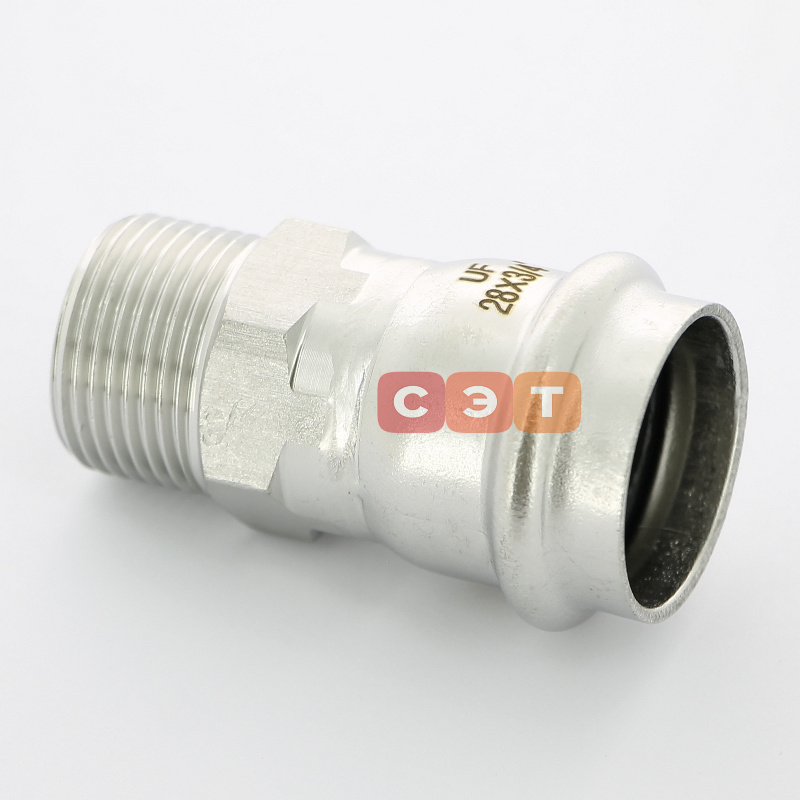 Муфта с НР пресс нержавеющая  28 х  3/4"  UniFitt