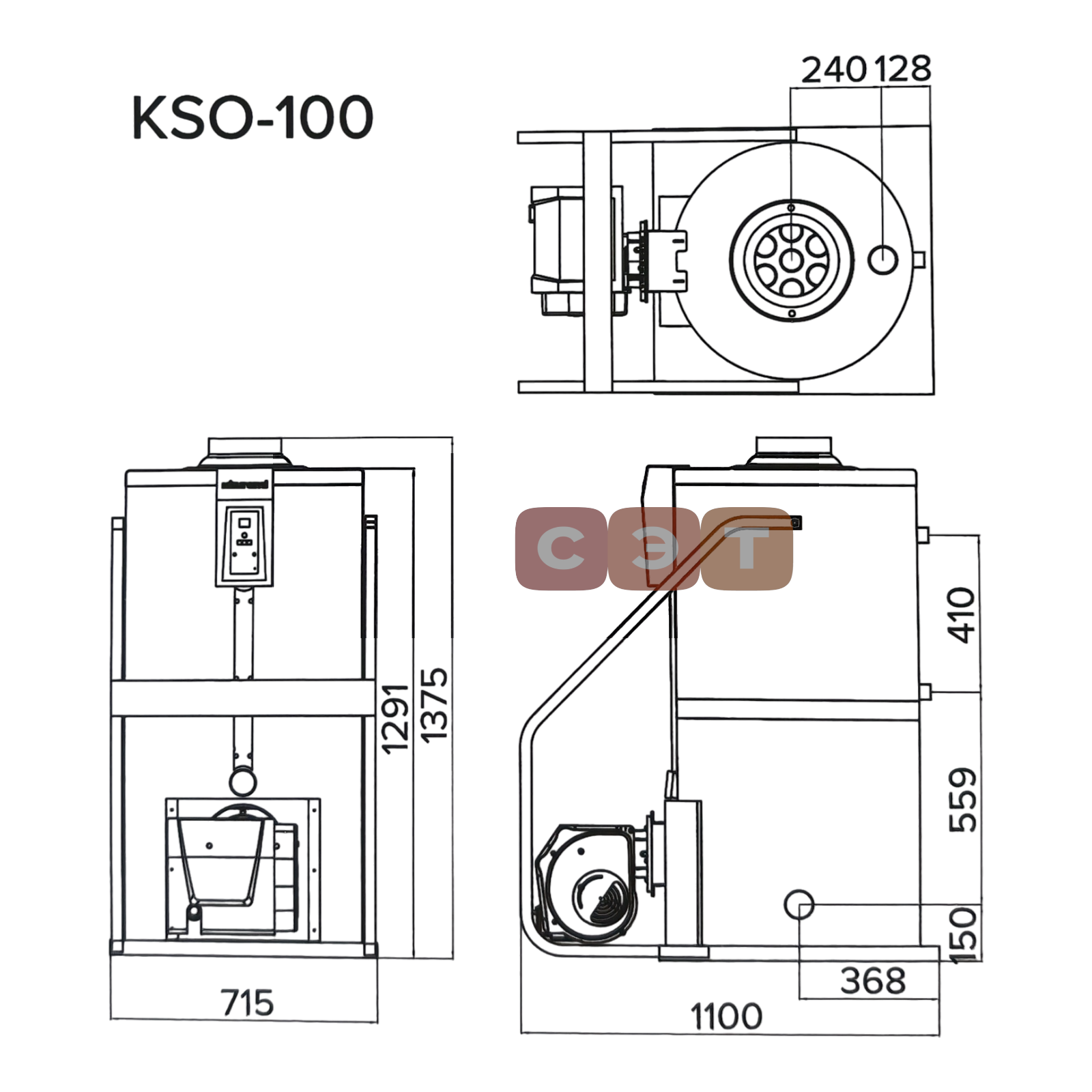 Котел напольный дизельный  Kiturami  KSO-100