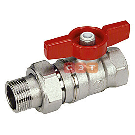 Кран шаровый с американкой НР-ВР R259 (бабочка)   3/4"