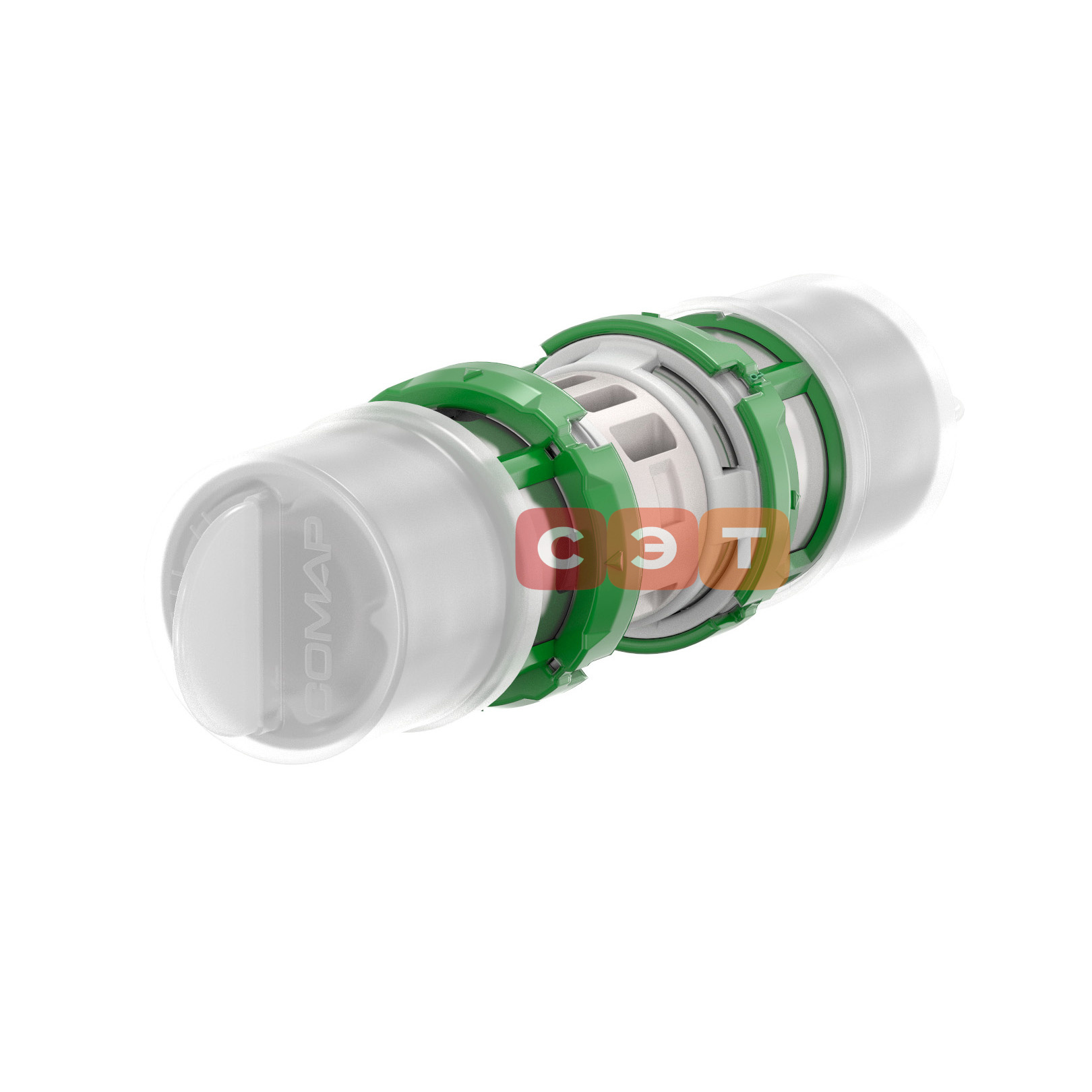 Муфта равнопроходная SkinPress PPSU 32х3.0 (пластик) COMAP