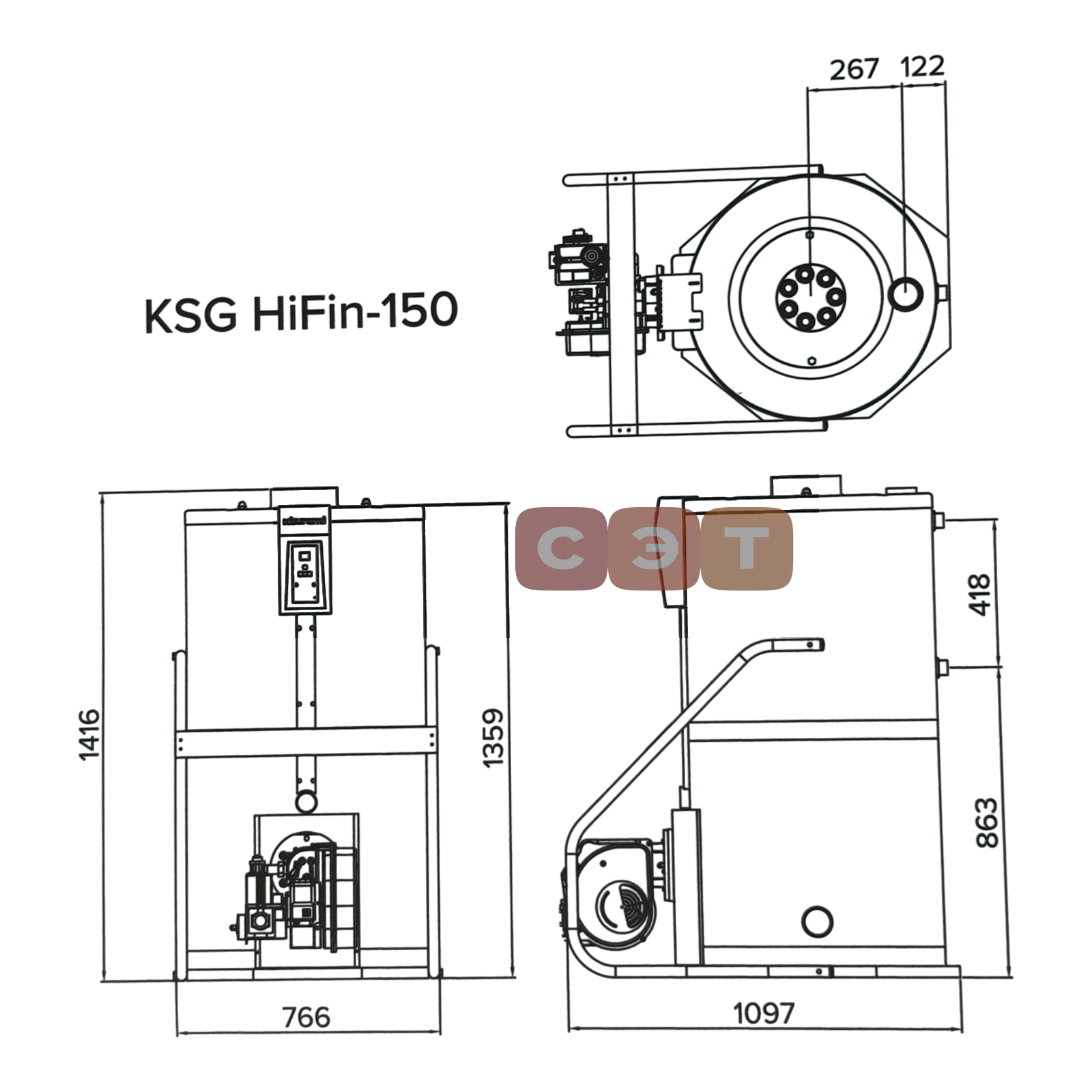 Котел напольный газовый Kiturami  KSG HiFin-150