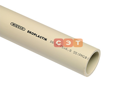 Труба PN 10 полипропиленовая серая  Ekoplastik 110x10,0