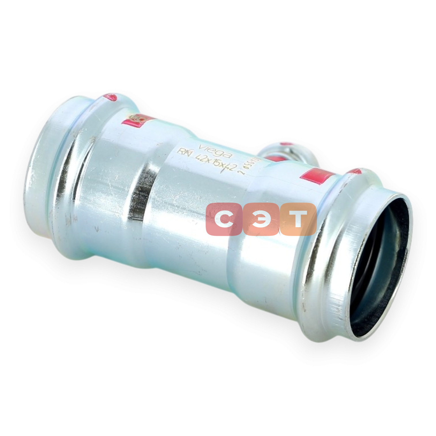 Тройник с ВР  54х1/2"х54 оцинкованная сталь (Prestabo) серия 1117.2