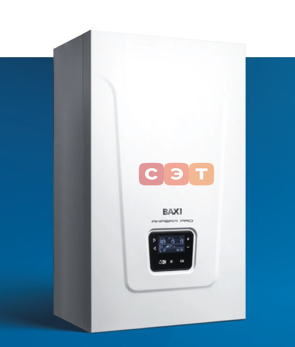 Котел настенный электрический BAXI AMPERA Pro 12 (380В) /твердотельные реле/