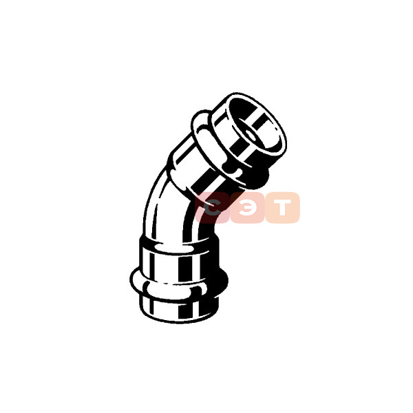 Полуотвод пресс 45 * ВВ Profipress SC-Contur 15