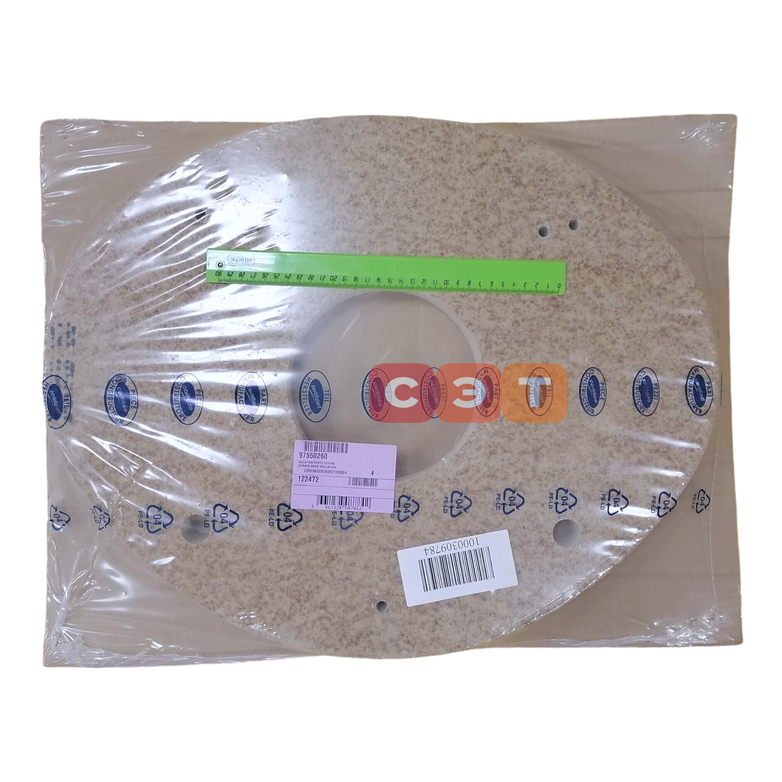 Теплоизоляция дверцы топки  GT400 /K/DIEM.-M DELTA/E/DIEM.