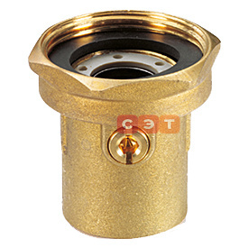 Запорный шаровый клапан 2"х1 1/4" для насоса, латунь, нехромированный