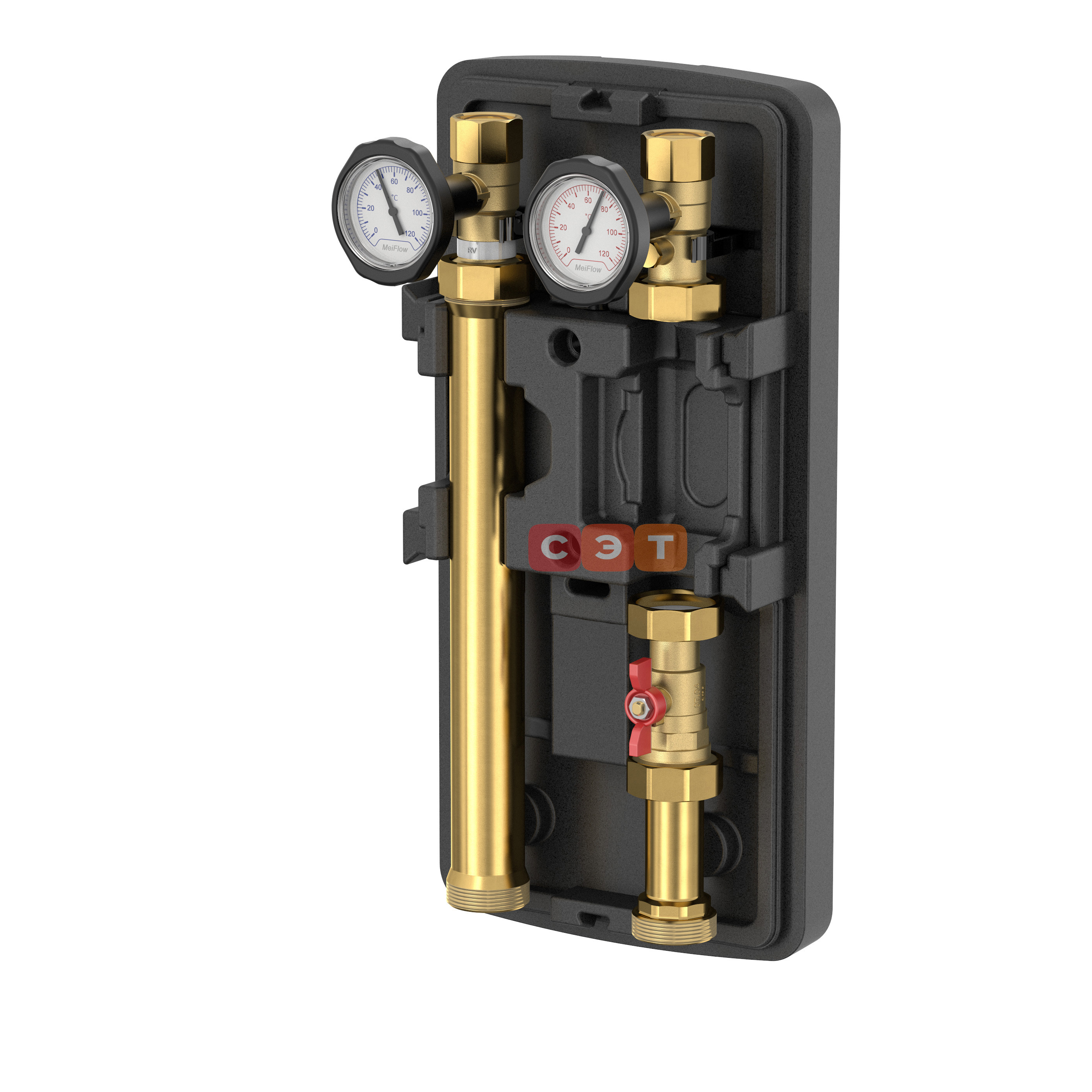 Насосная группа без смесителя MeiFlow Top S UC-L DN25 (без насоса, с дополнительным краном)