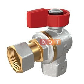 Кран шаровой 3/4"Fх3/4" гайка, угловой ВР для котлов и счетчиков 