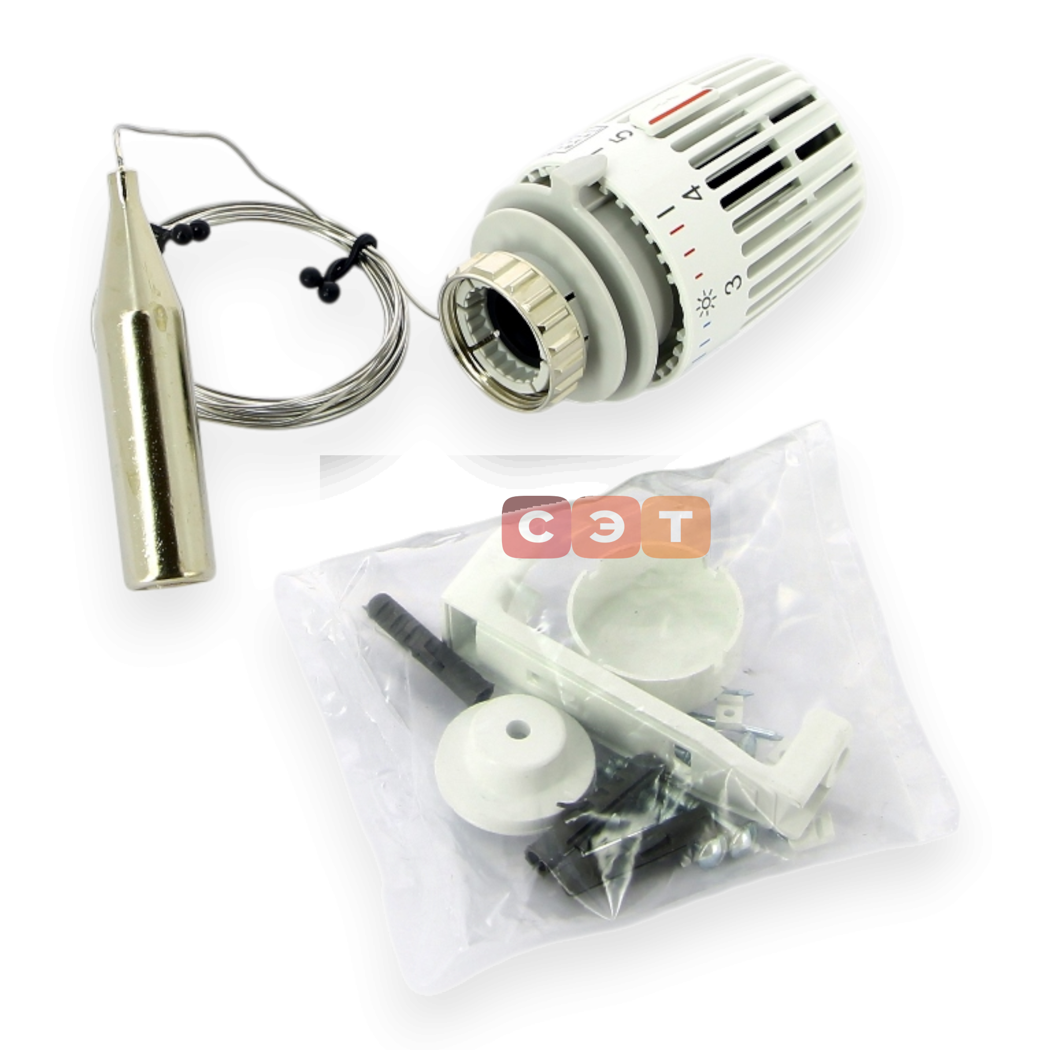 Термостатическая головка K, M30x1,5 с дистанционным датчиком Uni-Fitt