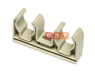 Клипса двойная 2x20серая  Ekoplastik