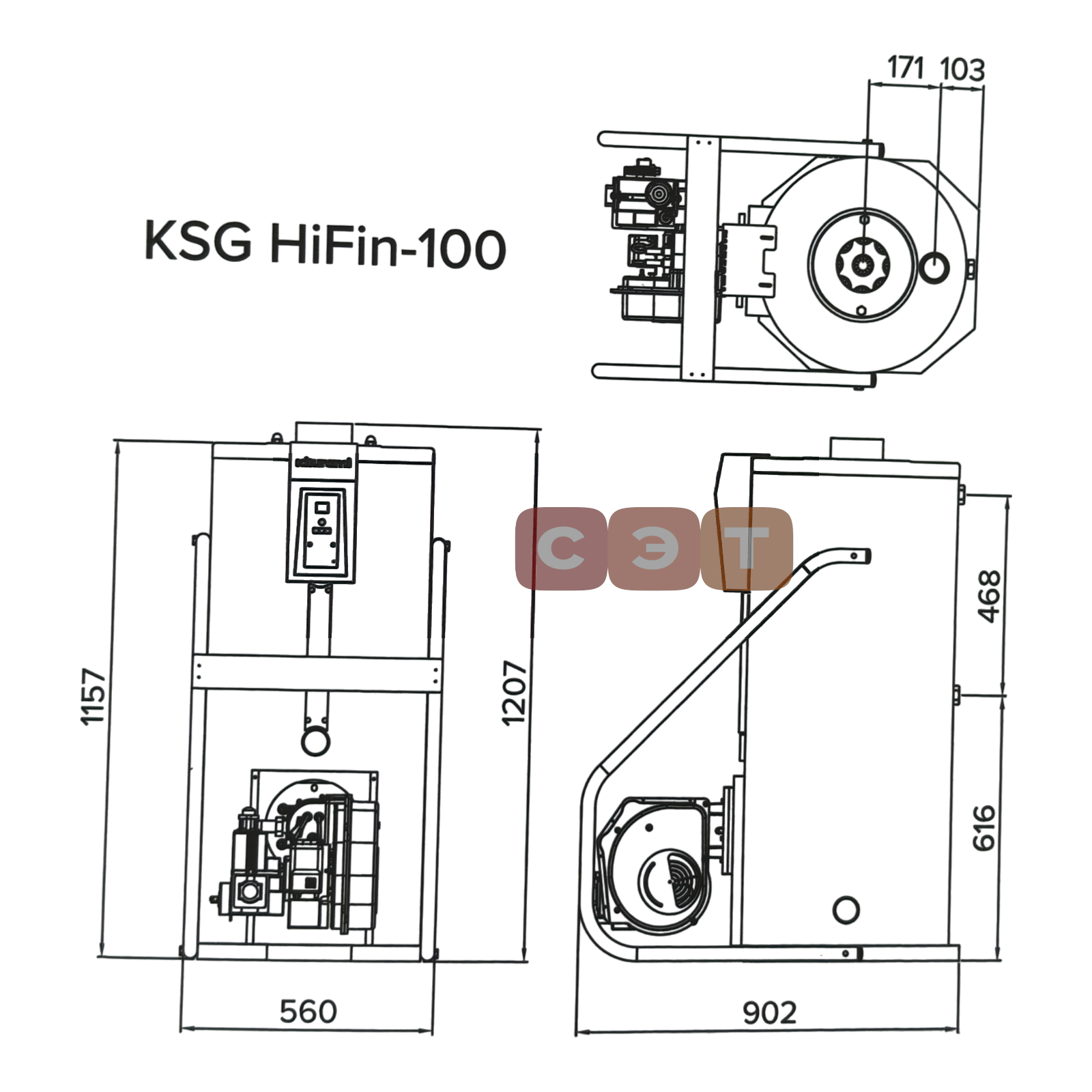 Котел напольный газовый Kiturami  KSG HiFin-100