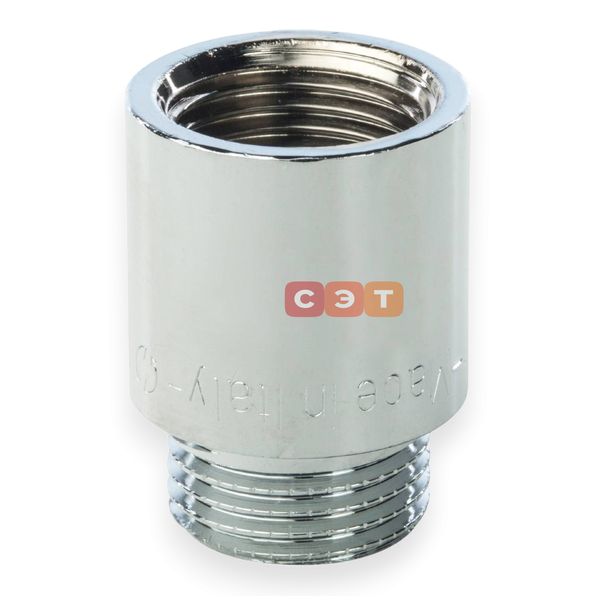 Удлинительная гайка усиленная латунная (хромированная)  1/2" х 25 General Fittings