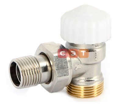 Вентиль термостатический НН угловой  1/2"-3/4EK UF THERMO