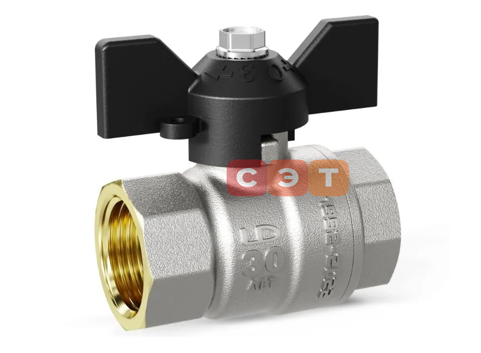 Кран шаровый ВР-ВР (бабочка)  LD PRIDE (Россия)    1/2"
