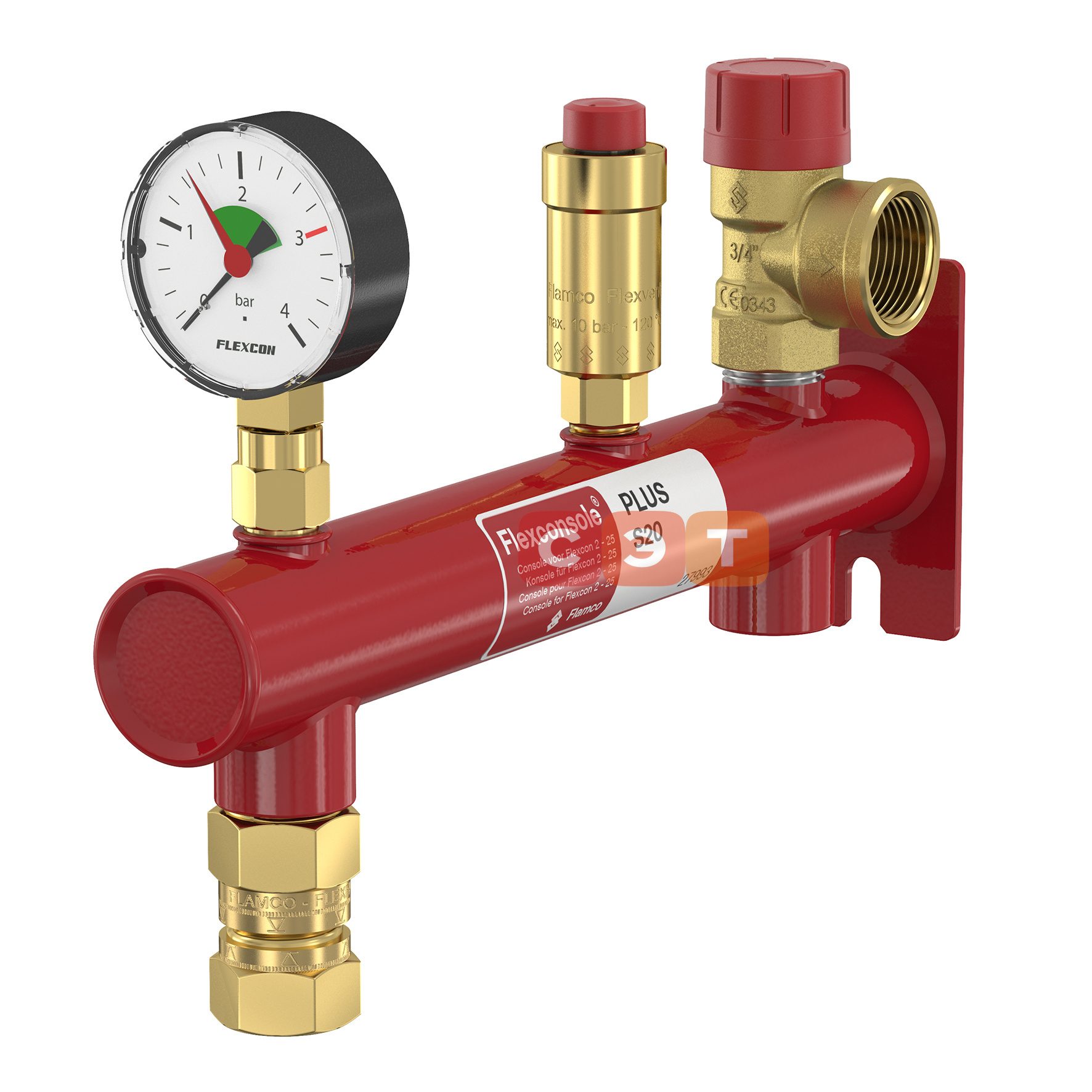 Консоль настенная с воздухоотводчиком Flexconsole Plus (8-25 л) 3/4x3/4