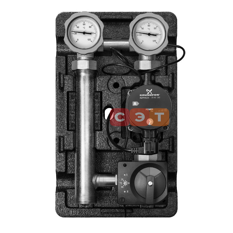 Насосная группа со смесителем MK DN 25 (эл. термостат 0-95*С, UPM3 Hybrid 25-70)