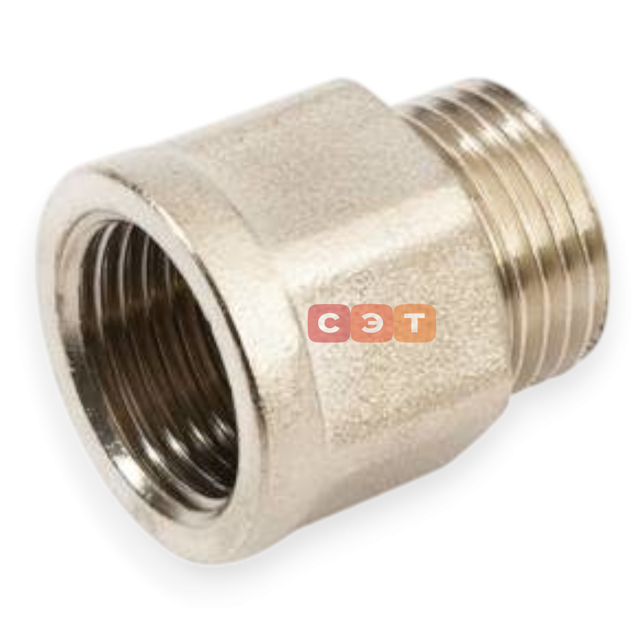 Удлинительная гайка (6ти гранная) латунная (никелированная)  1/2" х 20 General Fittings