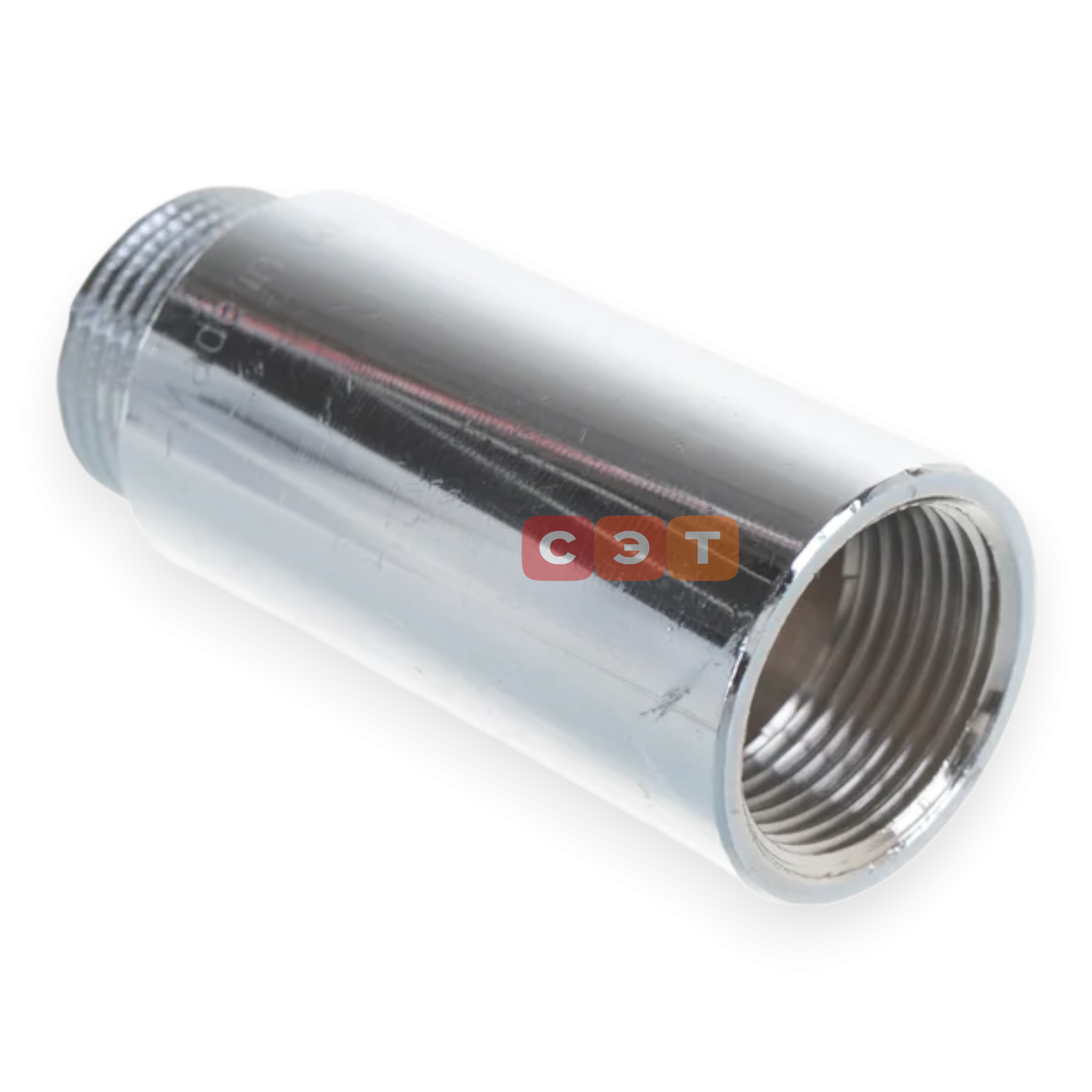 Удлинительная гайка усиленная латунная (хромированная)   3/4" х 60 General Fittings
