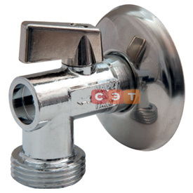 Кран шаровой НН 1/2"х3/4" для подключения стиральных машин (с розеткой)