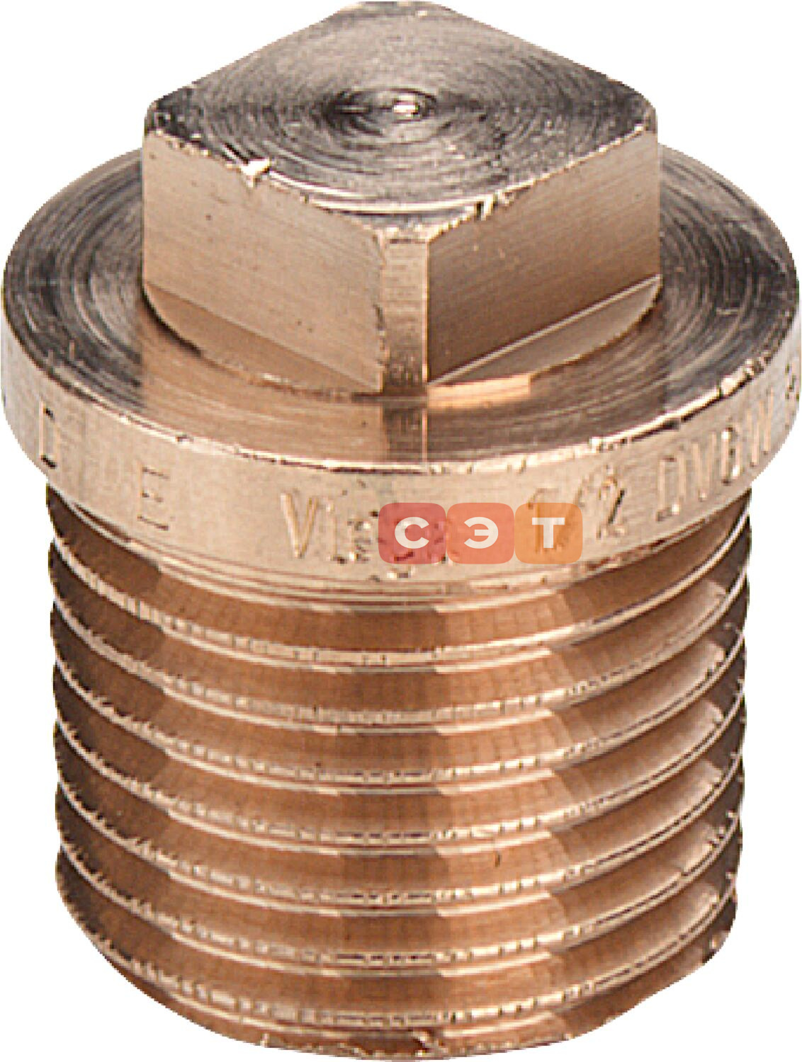 Заглушка бронзовая НР  1/2"