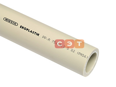 Труба PN 20 полипропиленовая серая  Ekoplastik  63x10,5