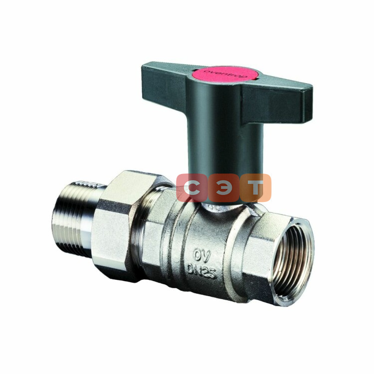 Кран шаровый с американкой НР-ВР (пластиковая ручка) Optibal  3/4"