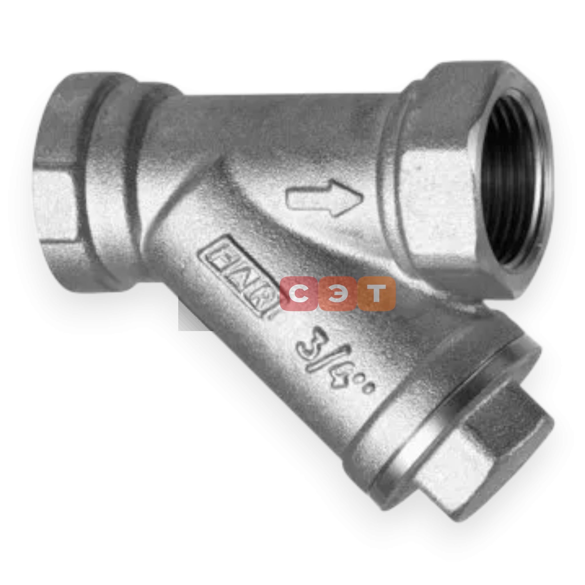 Грязевик 3/4" ВР-ВР, 600 мкм (хром) FA 2390 34C