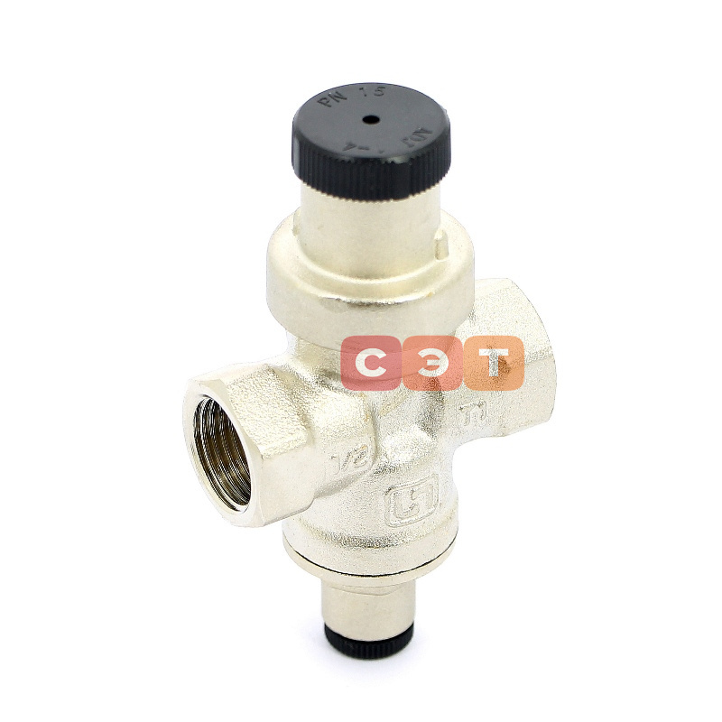 Редуктор давления Compact (никелированный, отв. 1/4)  1/2" UF