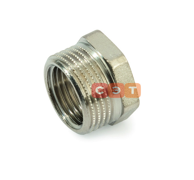 Футорка ВР-НР латунная (никелированная) 2" - 1" 1/2 General Fittings