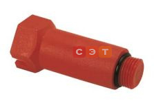 Заглушка удлиненная пластиковая красная 1/2" Ekoplastik