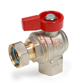 Кран шаровой 1/2"Fх1/2" гайка, угловой ВР для котлов и счетчиков