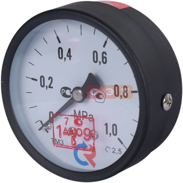 Манометр ТМ-310Т.00(0-1,0 MPa)G1/4,2,5  /корпус -  63мм, резьба G1/4 (сзади), класс точности 2,5/