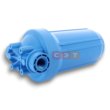 Колба фильтра 10" DP BIG 1" 2P непрозрачная, SX (ключ + кронштейн)