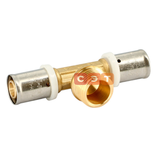 Тройник пресс с НР 20 х 1/2" х 20 Uni-Fitt