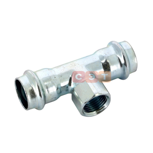 Тройник с ВР  22х1/2"х22 оцинкованная сталь (Prestabo) серия 1117.2