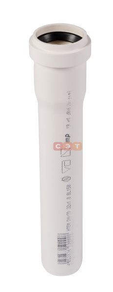 Труба раструбная d  32 l= 150 HTEMw ( белая )