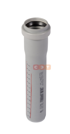 Труба раструбная d  40 l= 150 НТЕМ ( серая )