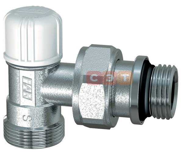 Угловой запорный вентиль М24х19  1/2" EPDM 