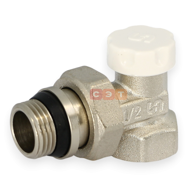 Вентиль запорный угловой НВ с EPDM  1/2" Uni-Fitt