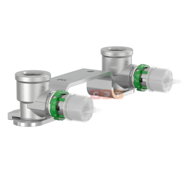 Планка для 2 водорозеток SkinPress 16x2-1/2- H150 (латунь) COMAP
