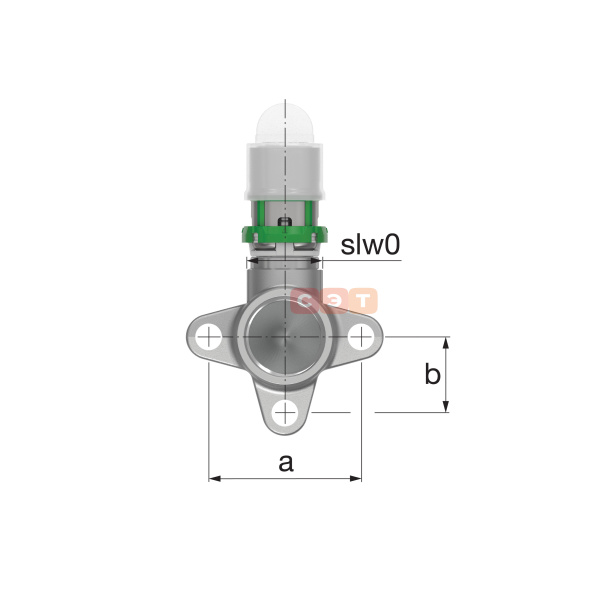 Водорозетка удлиненная с ВР SkinPress 16x2-F1/2-H52 (латунь) COMAP